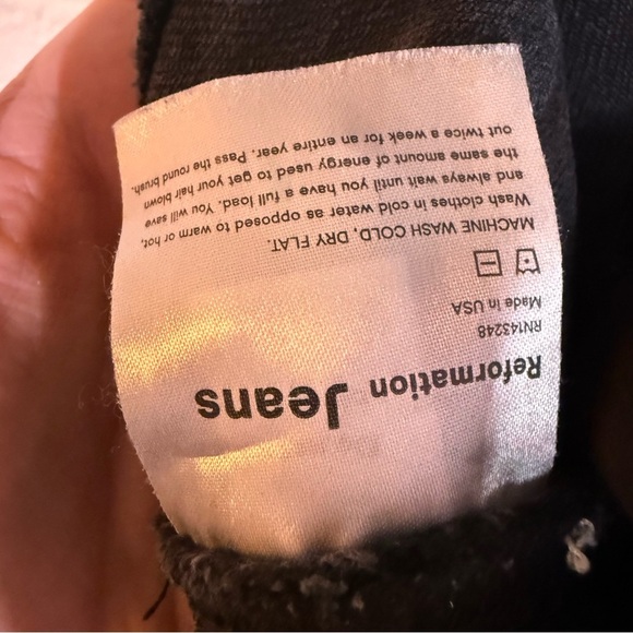 Reformation Black Erie Cindy Bootleg Jeans, Women’s Size 27 - Picture 12 of 12